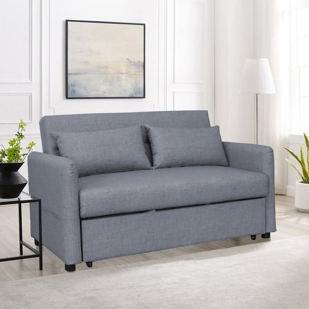 3 In 1 Convertible Sleeper Sofa Bed, Modern Pu Loveseat Sleeper Sofa ... in Maximizing Small Spaces with the Radella Convertible Sofa