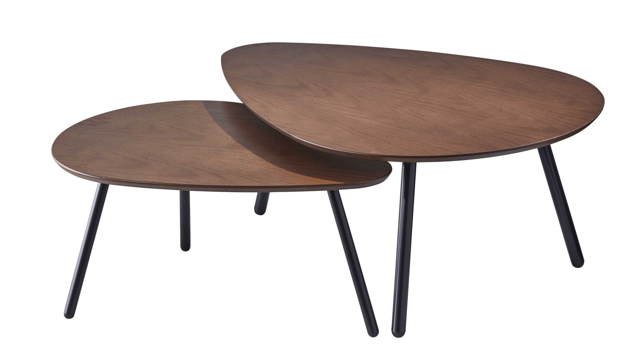 30.71" X 41.34" X 17" Walnut Nesting Coffee Table - Walmart.com regarding Styling Tips for the HomeRoots 30.71" X 41.34" X 17" Walnut Nesting Coffee Table