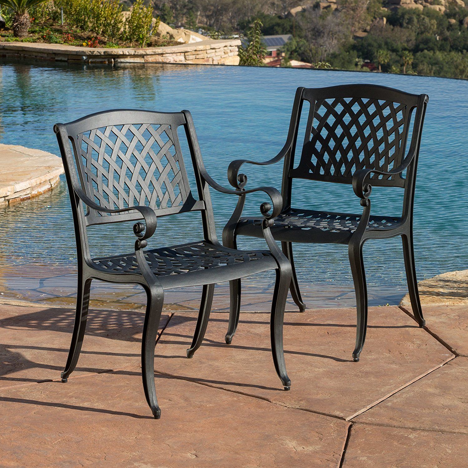 5 Piece Cast Aluminum Outdoor Dining Set | Ricetta Ed Ingredienti Dei ... in Transform Your Patio with the Arlene Waterford Outdoor Dining Set