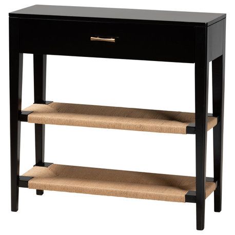 50+ Most Popular Coastal Console, Sofa And Entryway Tables | Houzz within Aina Black Collection, Console Table