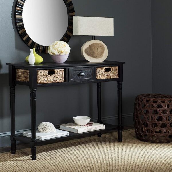 51 Black Console Tables To Style Any Space in Aina Black Collection, Console Table