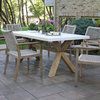 7-Piece Ivory Composite And Eucalyptus Wash Dining Set - Beach Style ... in Understanding the Natural Beauty of Composite, Wicker, and Eucalyptus