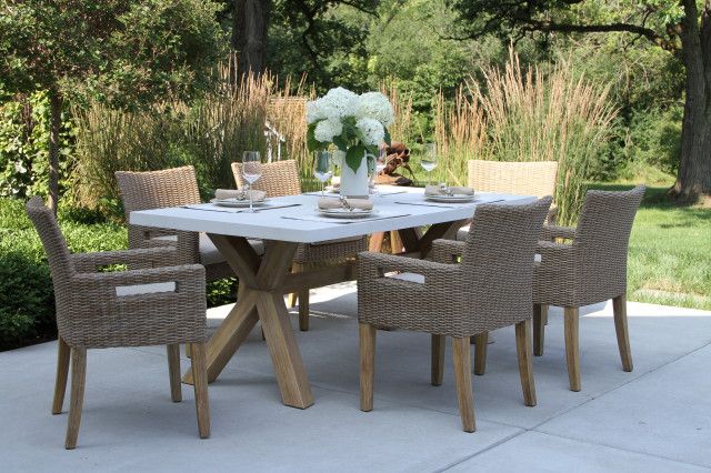 7-Piece Ivory Composite, Wheat Wicker And Eucalyptus Wash Rectangle ... throughout Crafting the Perfect Picnic Experience with Your 3-Piece Ivory and Eucalyptus Set