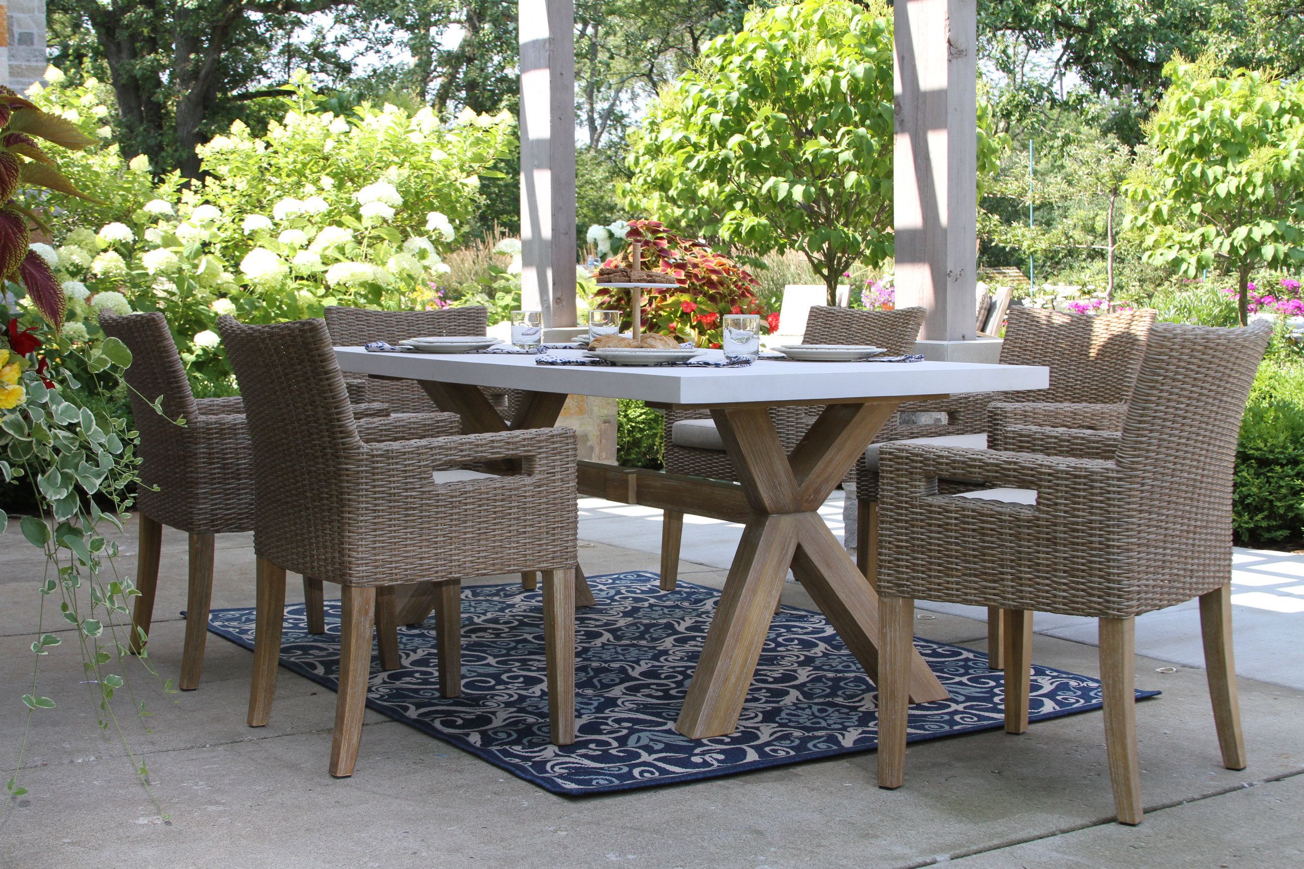 7-Piece Ivory Composite, Wheat Wicker And Eucalyptus Wash Rectangle ... with regard to Understanding the Natural Beauty of Composite, Wicker, and Eucalyptus