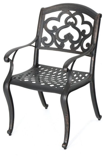 9-Piece Ariel Outdoor Patina Copper Finish Cast Aluminum Dining Set ... pertaining to 9-Piece Ariel Outdoor Patina Copper Finish Cast Aluminum Dining Set
