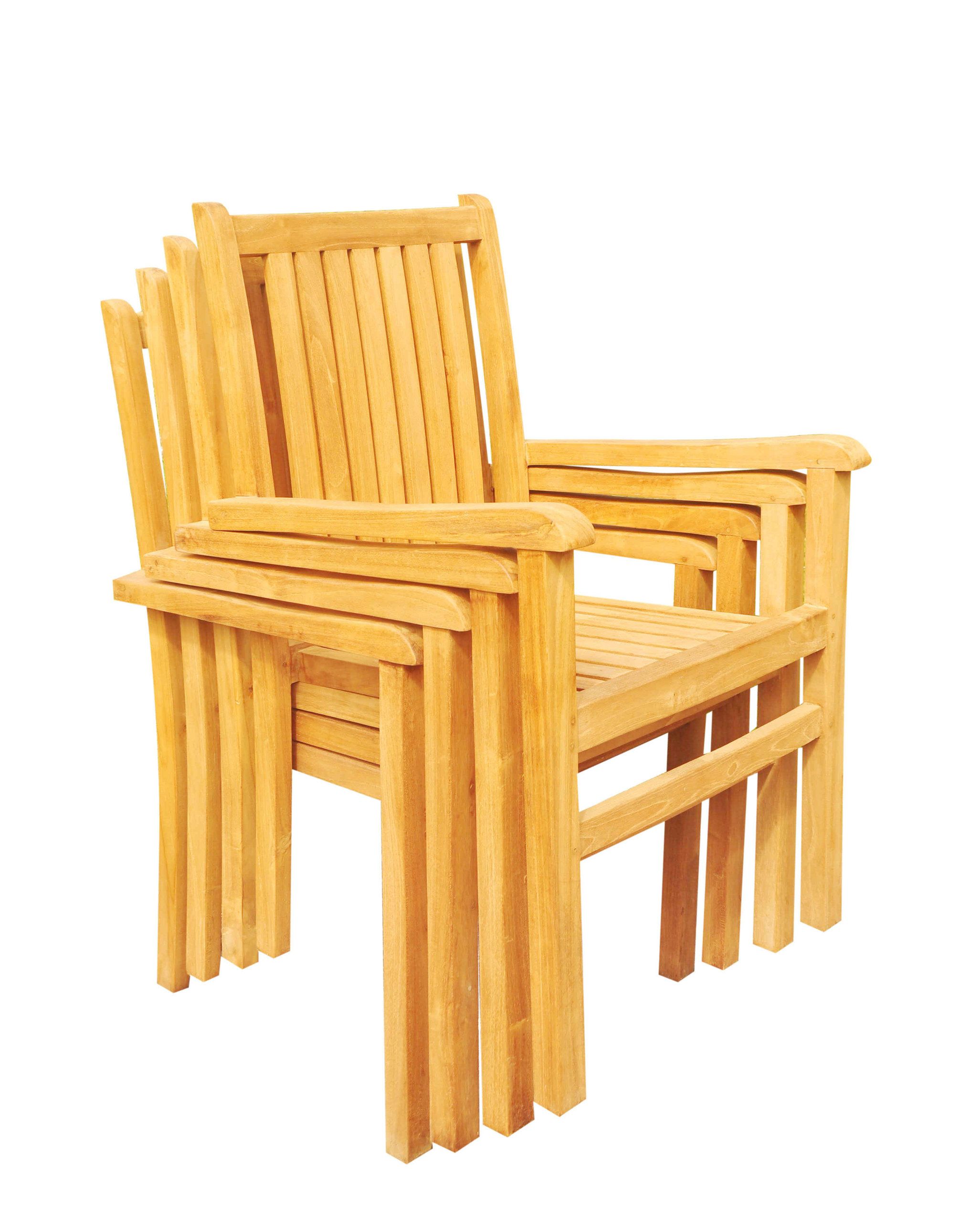 9-Piece Outdoor Teak Dining Set: 94" Masc Oval Table, 8 Cahyo Stacking Arm Chair - Transitional ... regarding Maximizing Comfort and Style with Wave Stacking Armchairs