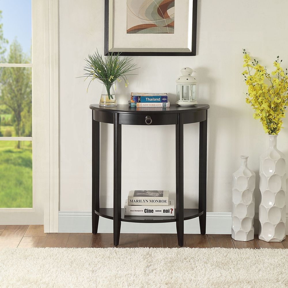 Acme Justino Ii Console Table - Care Free Home Furnishings inside Justino Ii Console Table - Black