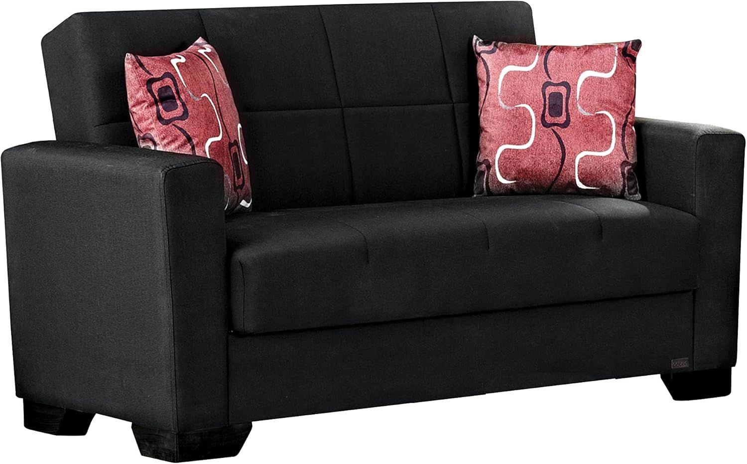 Amazon.com: Beyan Signature Vermont 63 In. Convertible Sleeper Loveseat ... regarding Cozy Comfort Meets Modern Living The Bronx Sleeper Loveseat in Black