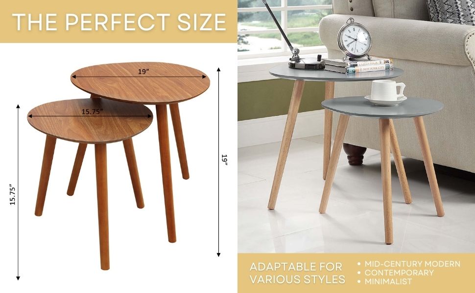 Amazon.com: Convenience Concepts Oslo Java Nesting End Tables, Java ... in Achieving a Cohesive Look with Oslo Java Finishing Touches