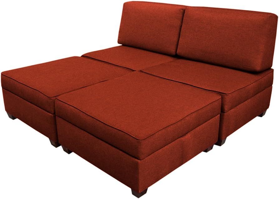 Amazon.com: Duobed Queen Polyester Fabric-Red Sofa Bed Size, Brick ... for Choosing the Right Sofa Bed The Duobed Storage Sofa Bed in Flint