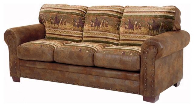 American Furniture Classics Wild Horses 88&amp;quot; Microfiber Sleeper Sofa In ... throughout Discover the Comfort and Style of the American Furniture Classics Wild Horses Sleeper Sofa