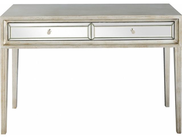 Antiqued Silver Finish Console Table - Transitional - Console Tables ... pertaining to Exploring the Craftsmanship Behind Antiqued Silver Finish Console Tables