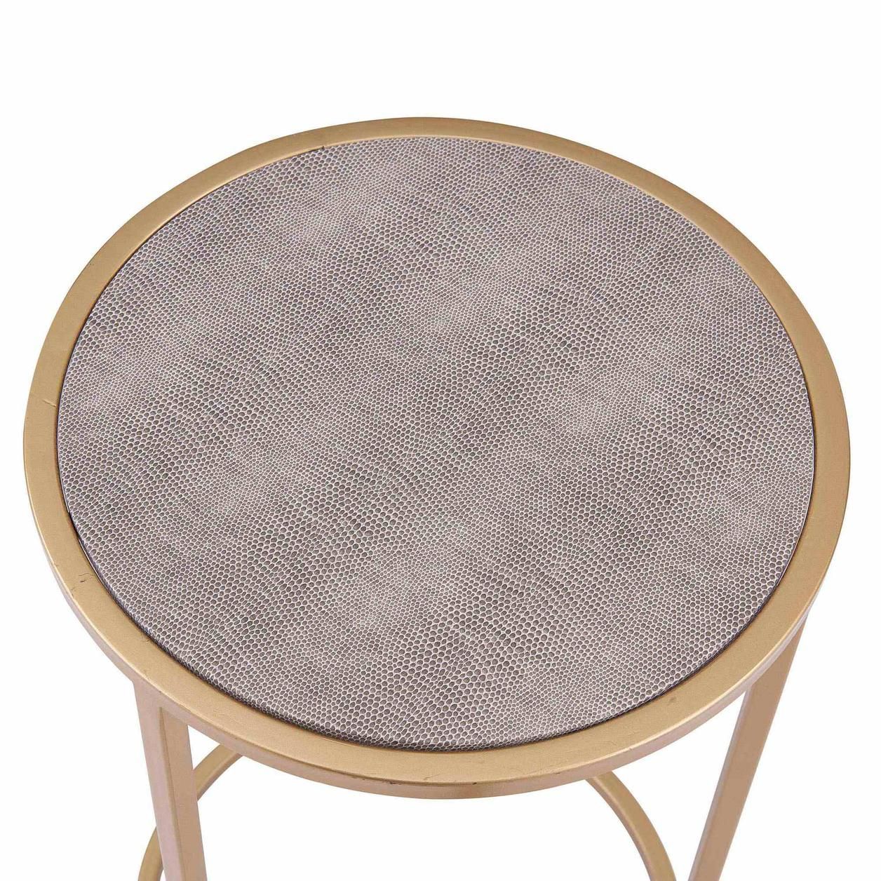 Anza Faux Shagreen Nesting End Table Set Of 2 In Chronicle Gray ... throughout Anza Faux Shagreen Nesting Coffee Table Set Of 2 - Chronicle Gray