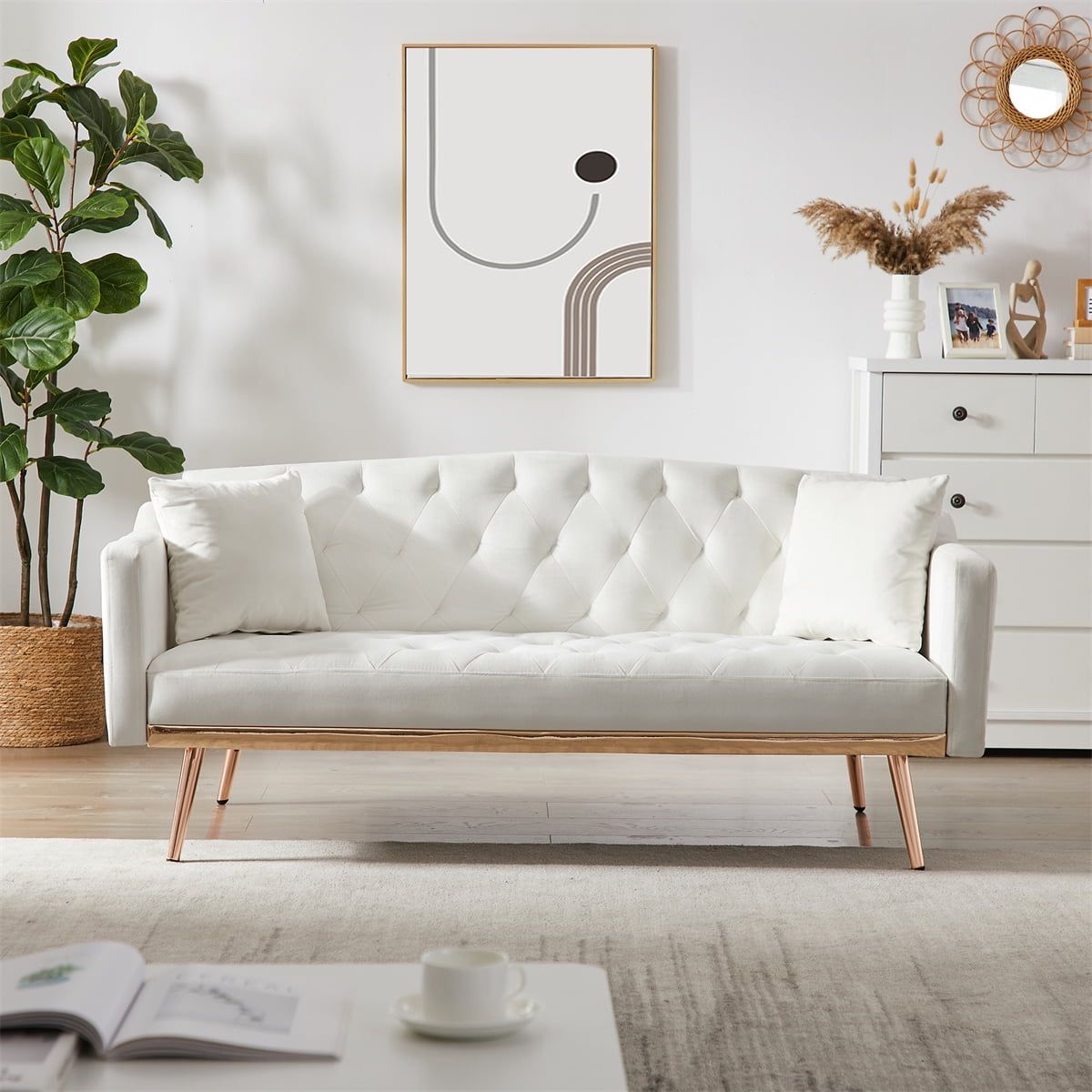 Arcticscorpion Modern Velvet Futon Sofa, Convertible Sleeper Sofa Bed With Adjustable Back ... with From Couch to Comfort The Seamless Transition of a Convertible Sleeper Sofa