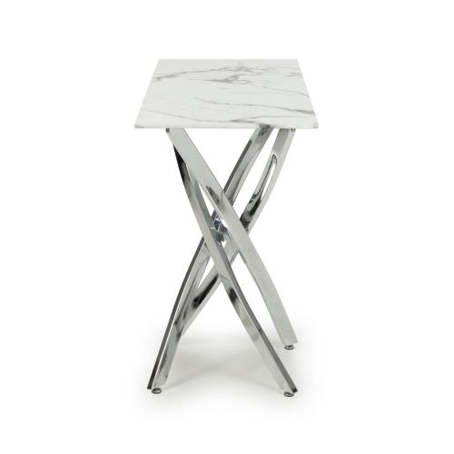 Astoria White/Chrome Console Table - Shankar Uk inside Styling Your Home the Ilona White/Chrome Console Table Way