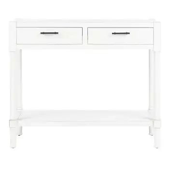Athena 2 Drawer Console Table - Distressed White - Safavieh : Target within How the Athena Console Table Transforms Small Spaces