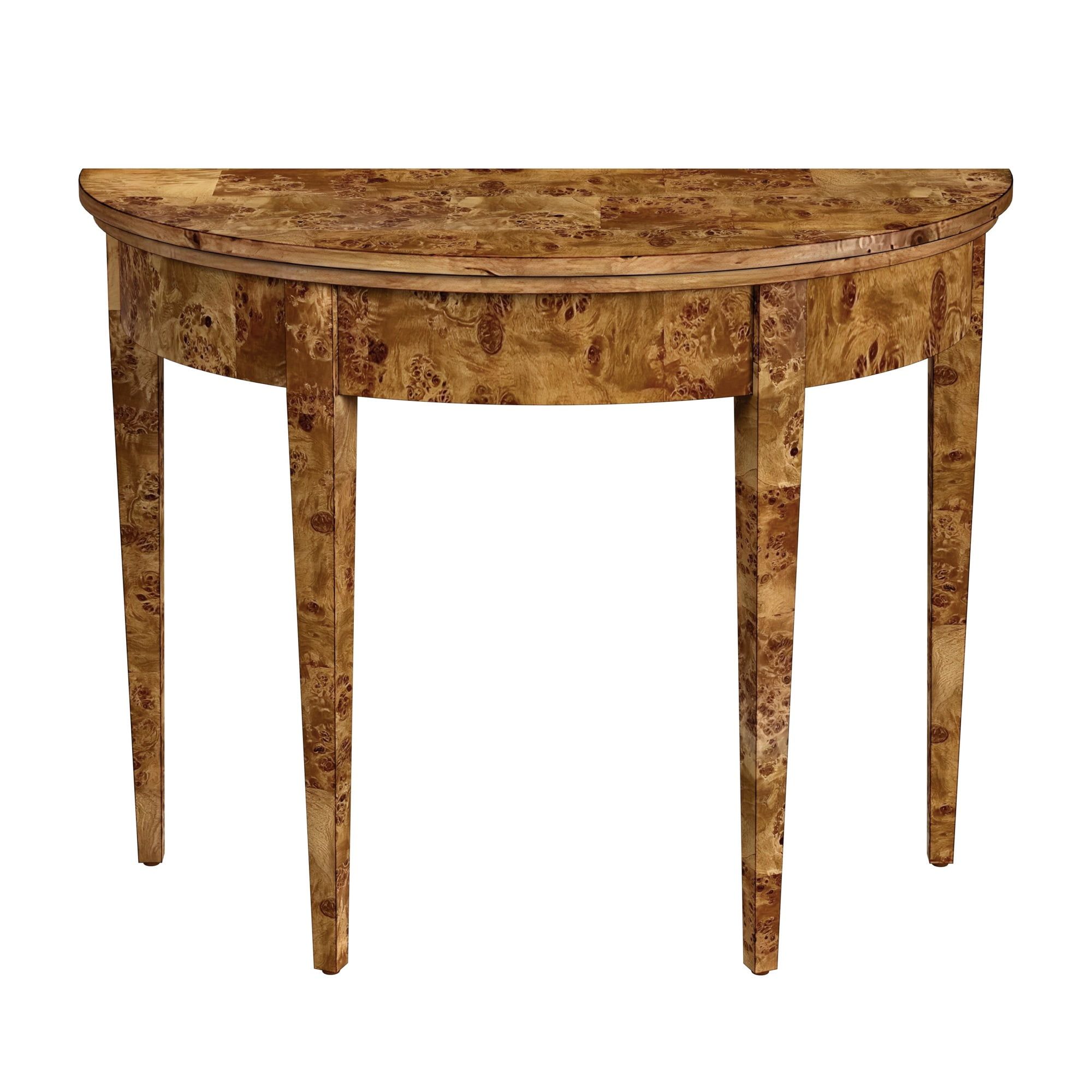 Butler Specialty Company Hampton Demilune Traditional Burl 36" Console ... regarding Hampton Demilune Console Table - Brown