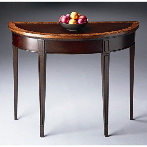 Butler Specialtycompany Hampton Demilune Wood Console Table - Cherry ... in Hampton Demilune Console Table - Brown