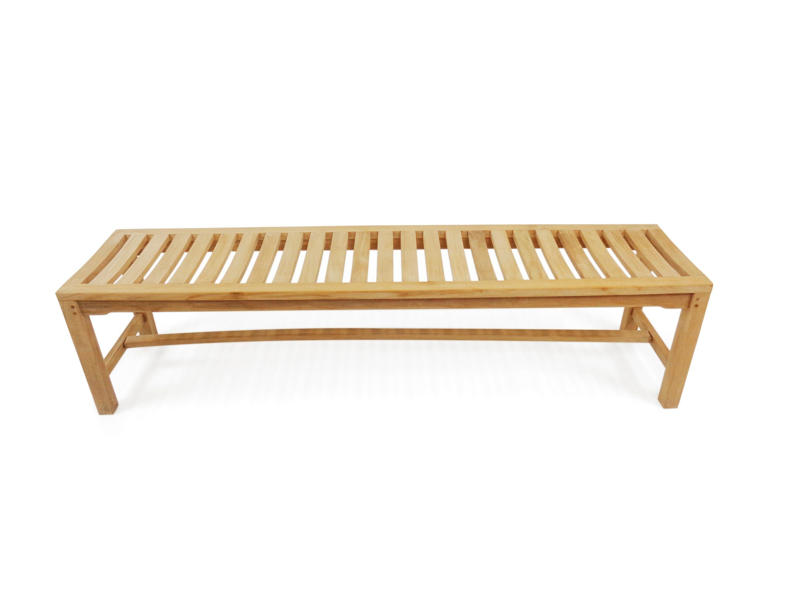 Canne S82" X 35" Rectangular Teak Dining Table W/2 72" Teak Backless Benches throughout 82X35" Cannes Table, 2 Backless Benches, Grade A Teak