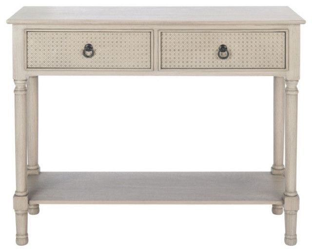 Carlie 2 Drawer Console Table, Greige - French Country - Console Tables - By Rustic Home ... regarding Styling Your Space with the Phebe 4 Drawer Console Table Distressed Greige