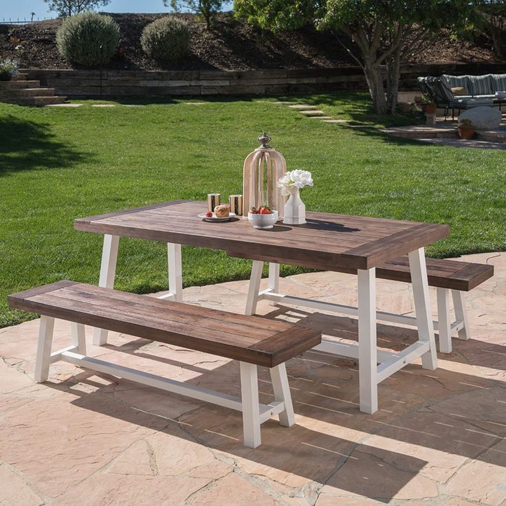 Cassie Outdoor Modern Industrial 3 Piece Acacia Wood Picnic Dining Set with Why the Eason Outdoor Acacia Set with Hairpin Legs is a Summer Essential