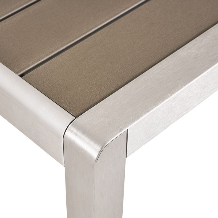 Cherie Outdoor Modern 4 Seater Aluminum Dining Set With Faux Wood Tabl ... within Abbott Outdoor 4 Seater Aluminum Dining Set With Faux Wood Table Top, Aluminum + Faux Wood