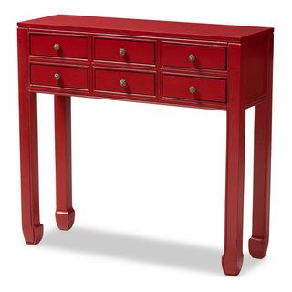 Classic Console Table, Bayur Wood Frame & Drawers With Unique Pulls ... for Antique Red Console Table With Bayur Wood Frame And Bronze Drawer Pulls