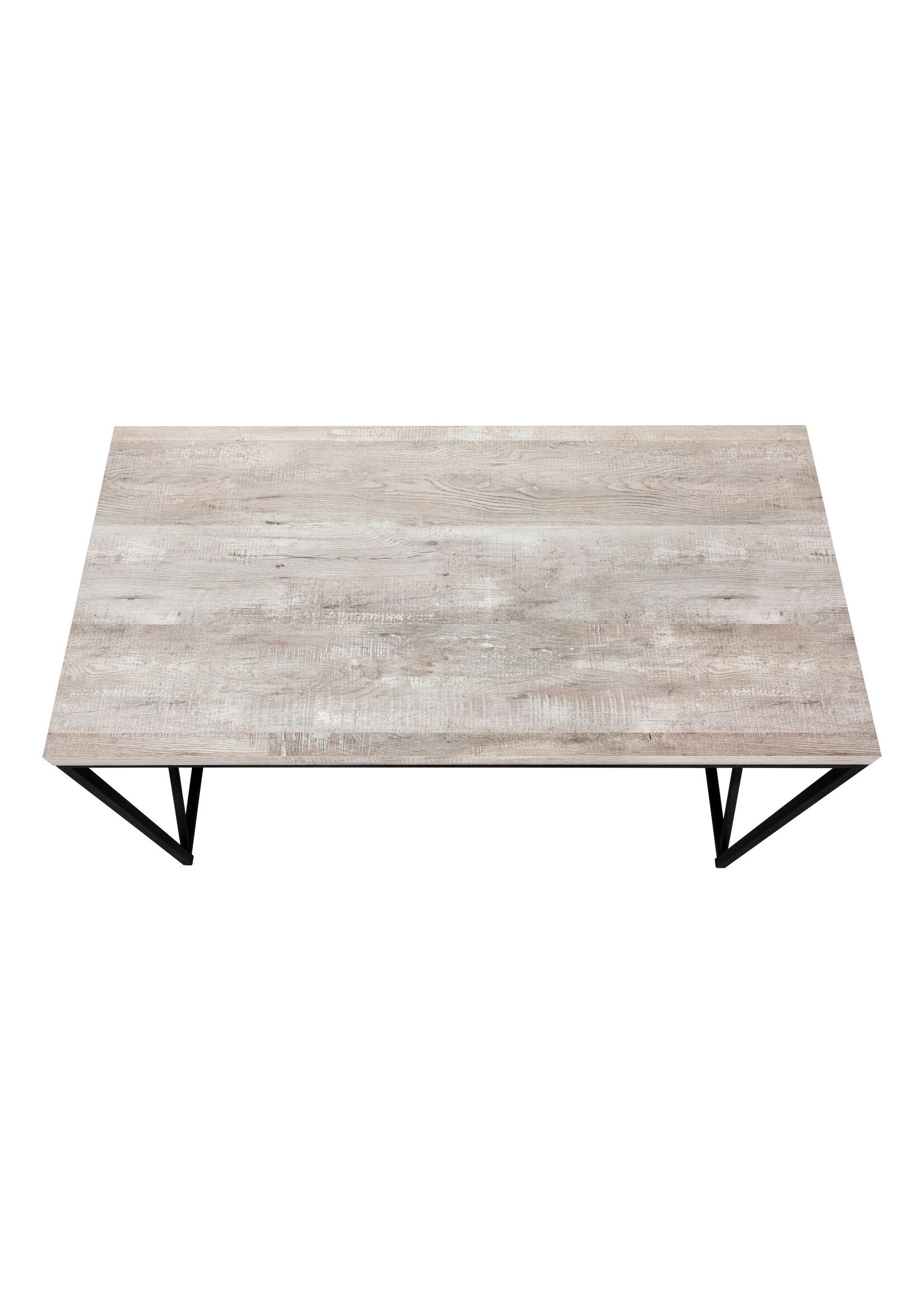 Computer Desk - 48&amp;quot;L / Taupe Reclaimed Wood / Black Metal - Maison Caplan within 2-Piece Table Set, Taupe Reclaimed Wood, Black Metal
