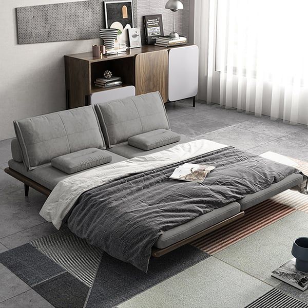 Convertible Sleeper Sofa | Cabinets Matttroy in Radella 69"W Convertible Sleeper Sofa, Gray Linen