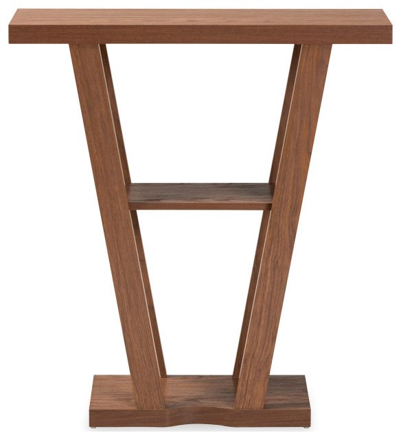Cristiane Modern Contemporary Console Table - Transitional - Console ... regarding Cristiane Modern Contemporary Console Table, Walnut Effect