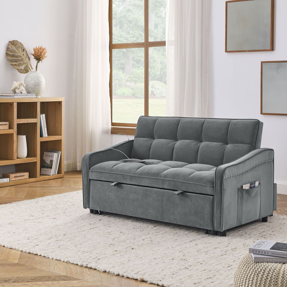 Displaying Gallery Of Convertible Gray Loveseat Sleepers (View 1 Of 15 ... for Unveiling the Jide Sleeper Sofa in Gray Your Ultimate Guide