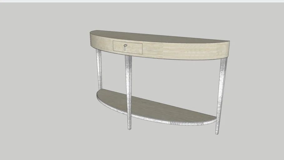 East Hampton Demilune Console Table | 3D Warehouse pertaining to Styling Your Space with a Brown Hampton Demilune Console Table
