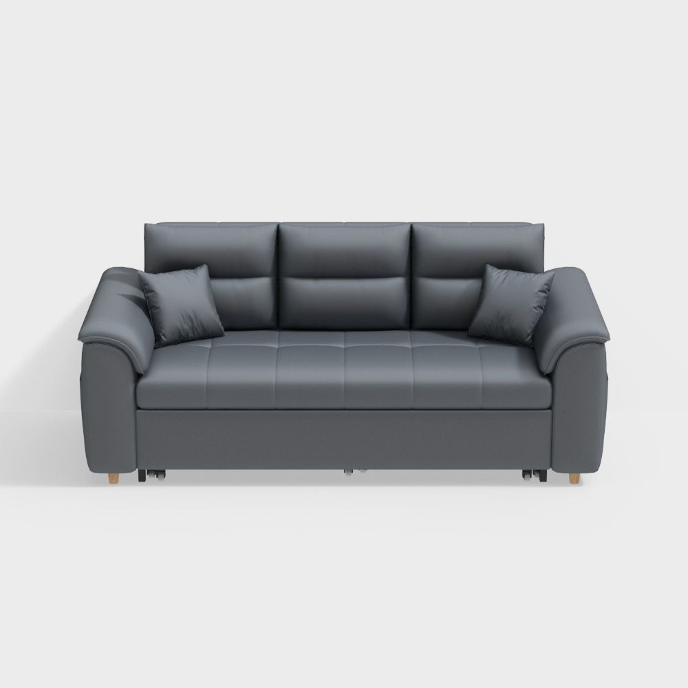Free Shipping On 74" Deep Gray Full Sleeper Convertible Sofa With ... with regard to Maximizing Your Space Smart Storage Solutions in a Gray Convertible Sofa