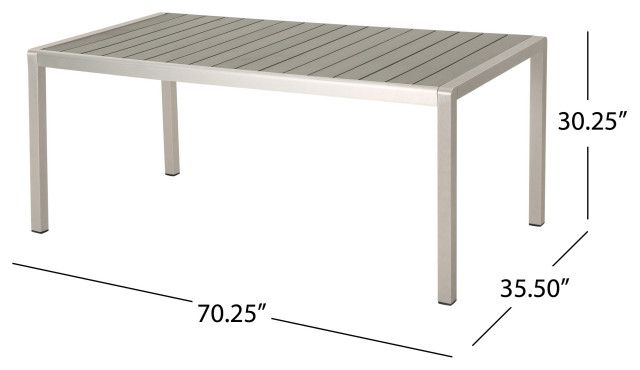 Gdf Studio 7-Piece Coral Outdoor And Wicker Dining Set With Faux Wood ... with Gdf Studio 7-Piece Coral Outdoor And Wicker Dining Set With Faux Wood Table Top