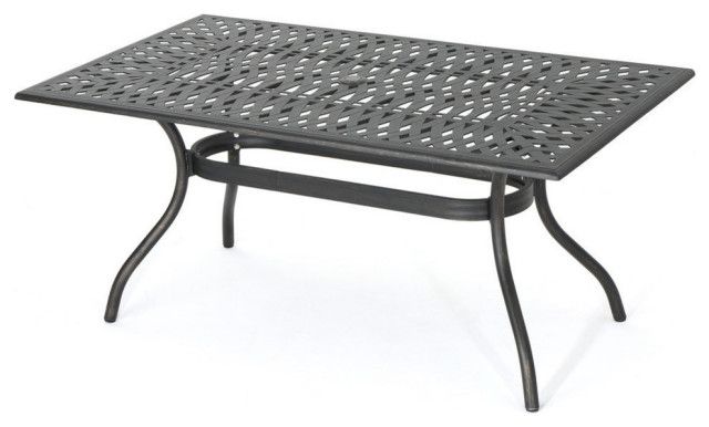 Gdf Studio Augusta Outdoor Patina Copper Cast Aluminum Dining Table ... intended for Gdf Studio 5-Piece Augusta Outdoor Patina Copper Cast Aluminum Dining Set