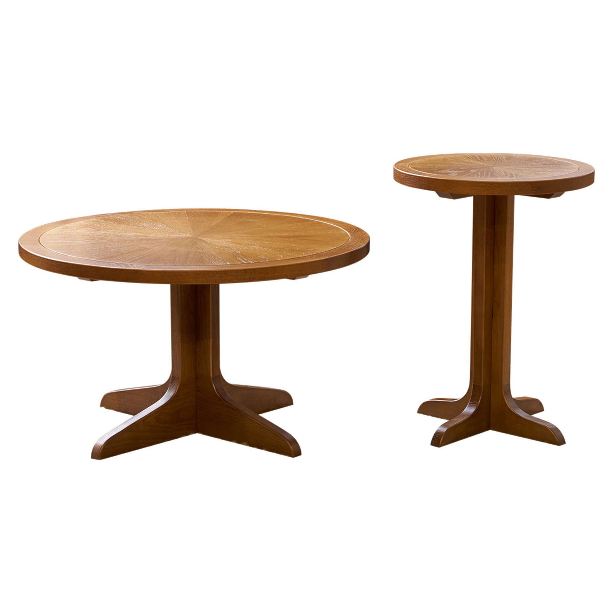 Gracie Oaks 2-Piece Modern Farmhouse Living Room Coffee Table Set ... throughout Soho 2 Piece Modern Coffee Table And Set Of 2 End Table Set In Glass