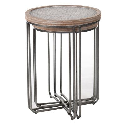 Highland Dunes Hughey 2 Piece Nesting Tables & Reviews | Wayfair pertaining to Hughey 2 Piece Nesting Tables