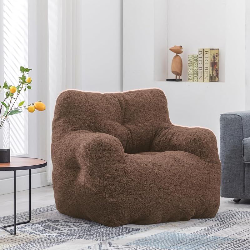 Hmlinktt Bean Bag Chair With Armrests Stuffed High-Density Foam, Lazy ... regarding Beyond the Basics The Versatility of the Pink Gewnee Bean Bag Sofa Chair