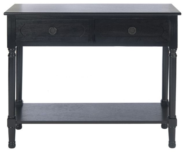 Larra 2 Drawer Console Table Black - Traditional - Console Tables - By ... pertaining to Behind the Scenes of the Larra 2 Drawer Console Table's Popularity