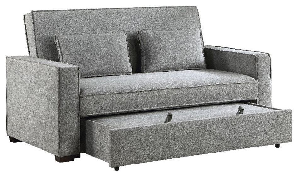 Lexicon Alta Fabric Upholstered Convertible Sofa With Pull Out Bed In ... with Making Space Work for You The Alta Gray Sofa Bed Guide