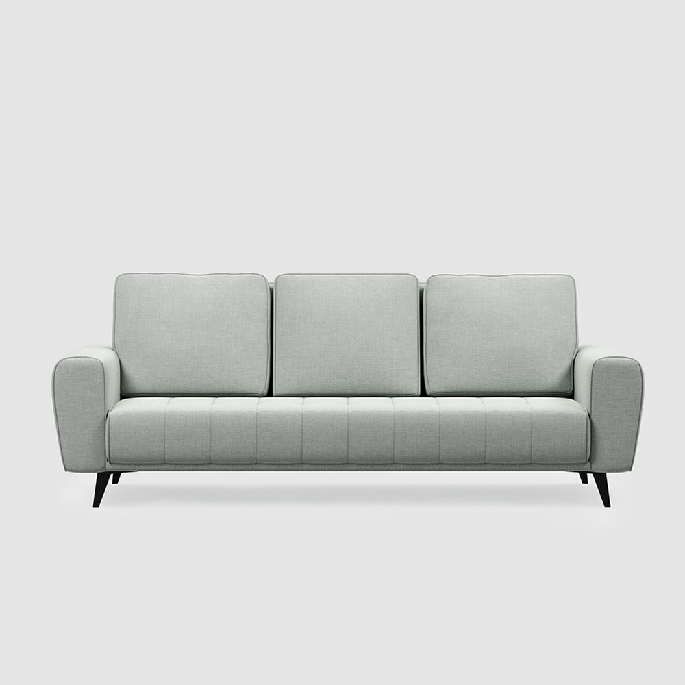 Light Gray Linen Convertible Sleeper Sofa in Radella 69"W Convertible Sleeper Sofa, Gray Linen