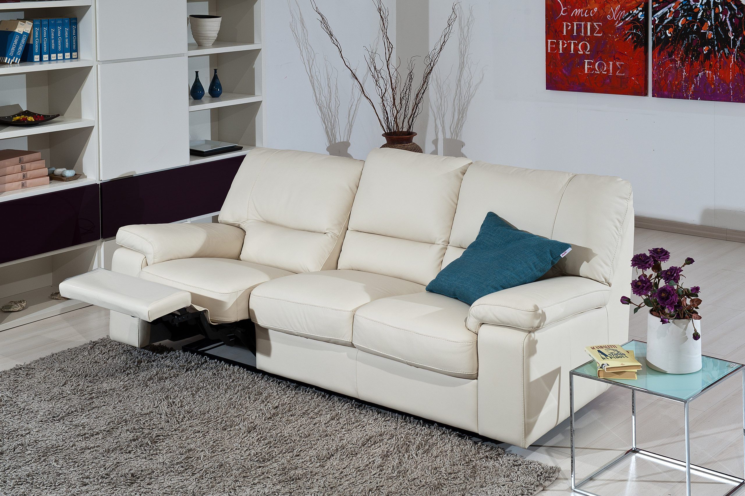 Luxor Italian Leather Sofa Set With Sliding Seats Baltimore Maryland ... intended for Sofa Bed, Blue, 36", Blue, 72