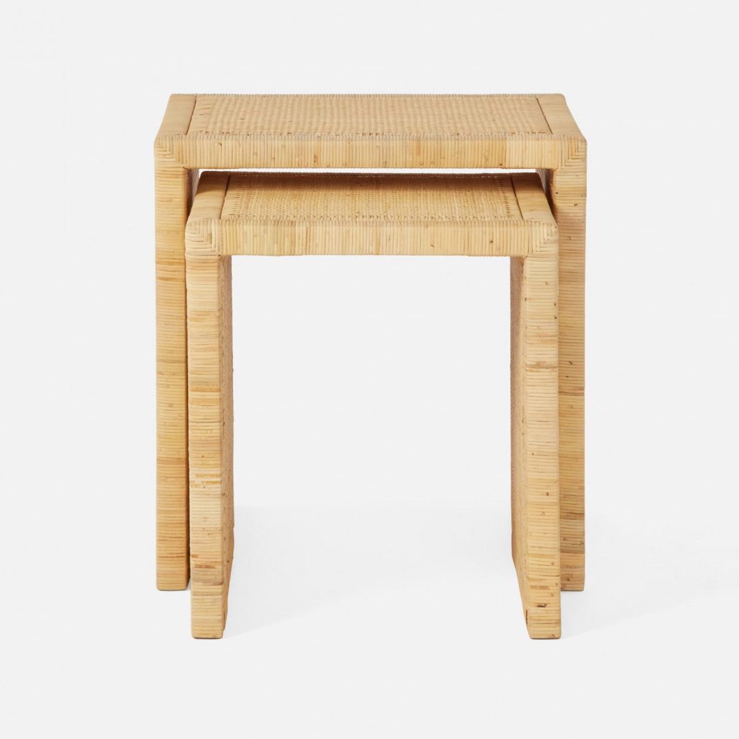 Made Goods Isla Nesting Tables Set Of Two (22 In L X 18 In W X 24 In H, 18 In L X 17 In W X 21 ... with Styling Secrets for Your 22&amp;amp;quot; Coastal Nesting Tables