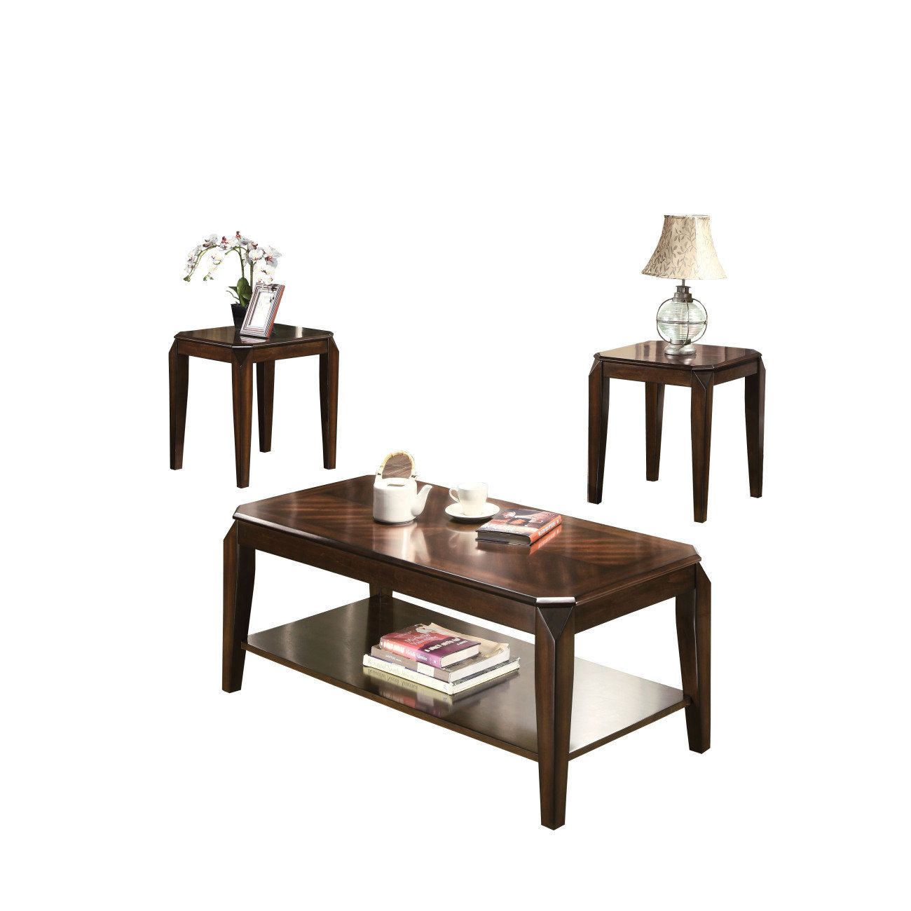 Mercer41 Docila 3Pc Pack Coffee Quantity Of 1 W/ End Table Quantity Of 2 Set | Wayfair pertaining to Acme Docila 3Pc Pack Coffee & End Set