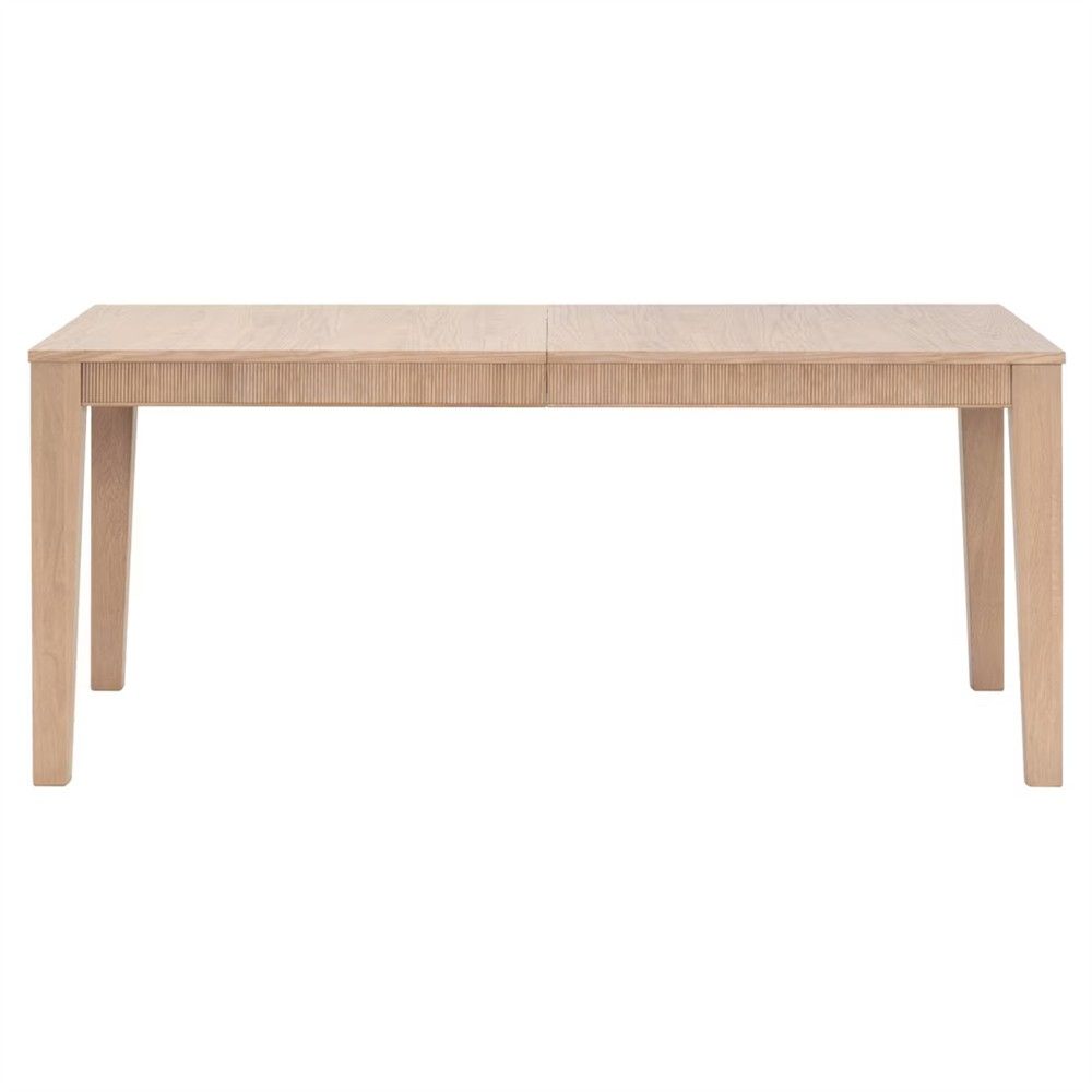 Mira Coastal Beach Natural Oak Rectangular Extendable Dining Table - 72-87" inside Amazonia Bahamas 7-Piece Rectangular Dining Set