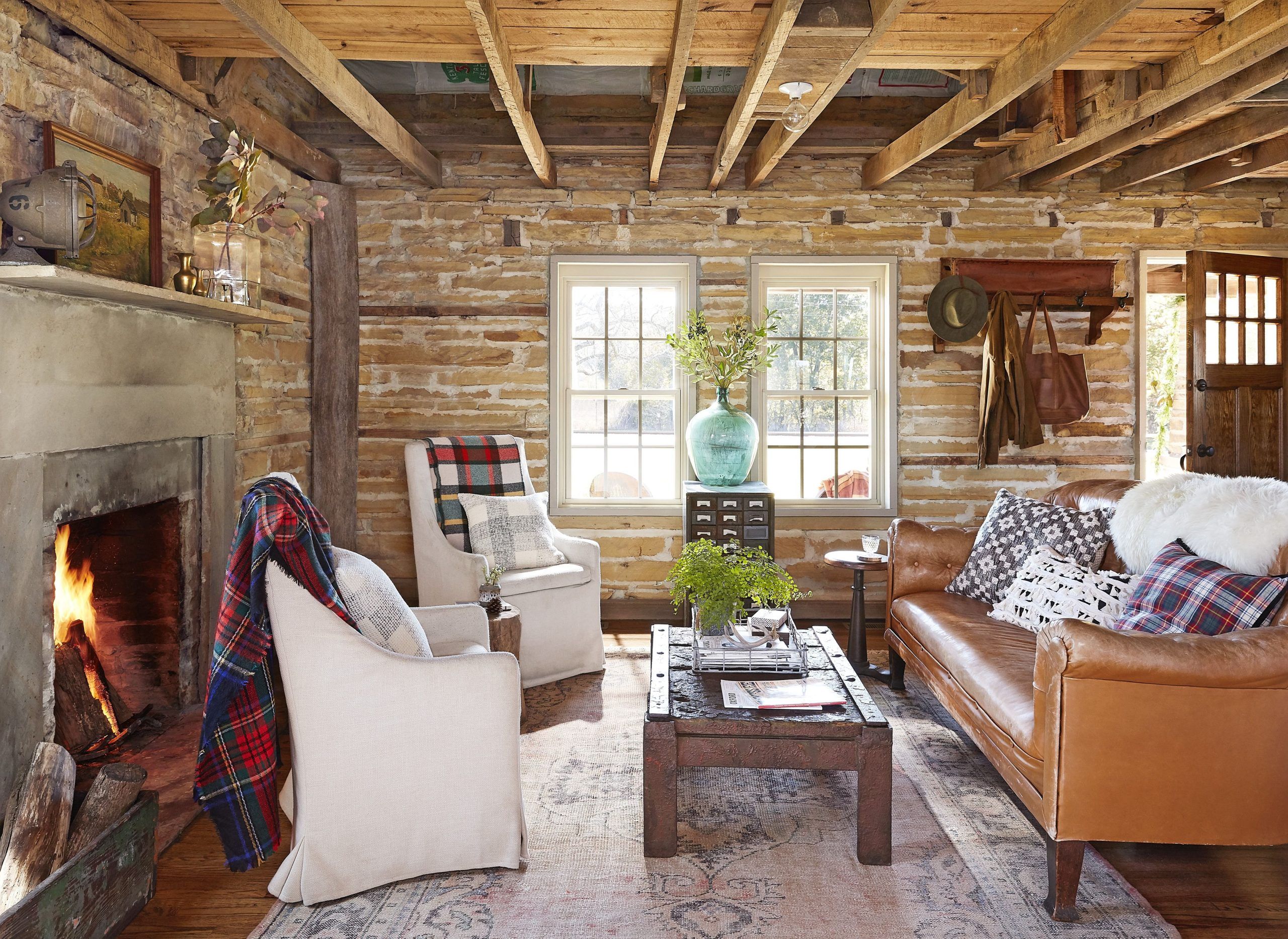 Modern Rustic Living Room Sofa | Baci Living Room for Unveiling the Charm of Rustic Pine Console Tables in French Country Decor
