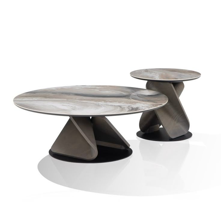 Modrest Schiff - Modern Marbled Ceramic Coffee Table Set for Modrest Schiff Modern Marbled Ceramic Coffee Table Set