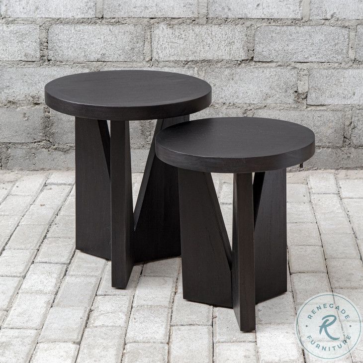 Nadette Dark Espresso Accent Nesting Tables Set Of 2 From Uttermost ... for Bringing Organic Elegance Home with Uttermost Nadette Tables