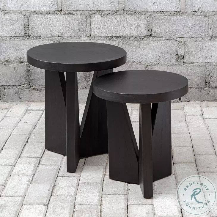 Nadette Dark Espresso Accent Nesting Tables Set Of 2 From Uttermost ... in Uttermost Nadette 18 X 21" Nesting Tables Set Of 2, Natural