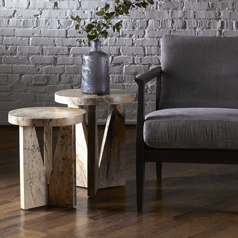 Nadette Natural Nesting Tables (Set Of 2) Uttermost | Furniture Cart pertaining to Uttermost Nadette 18 X 21" Nesting Tables Set Of 2, Natural